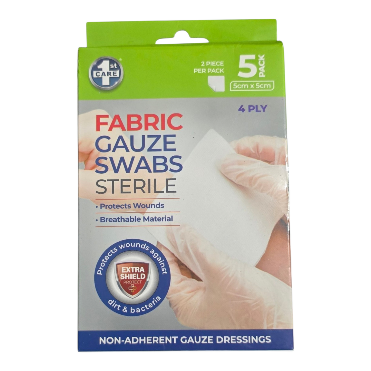 10pc Non-Adhesive Gauze Pads 5cm x 5cm