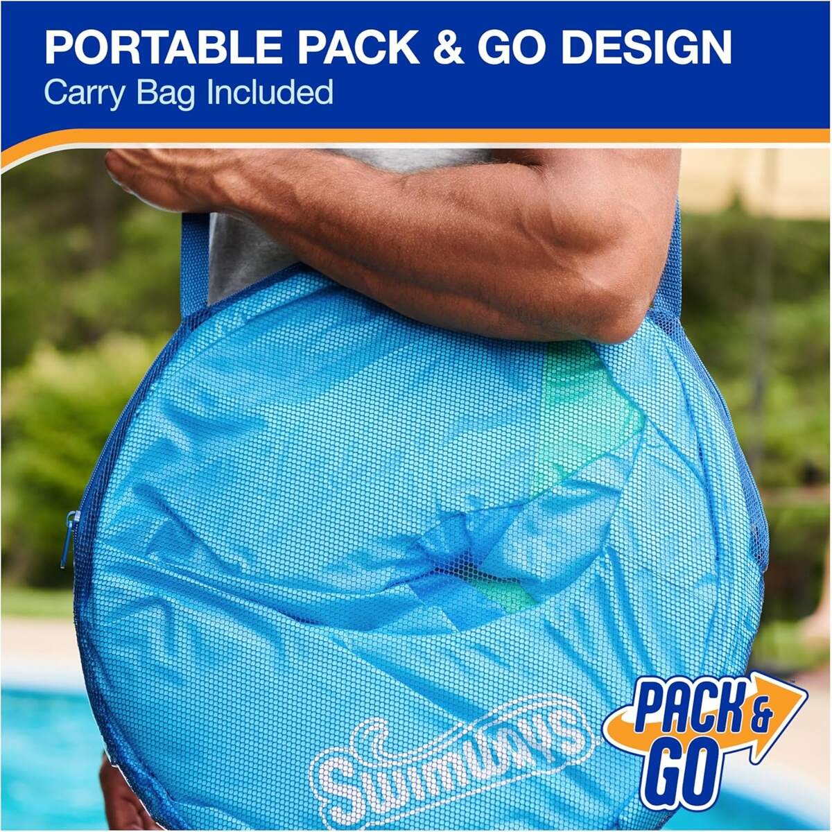 Swimways Premium Spring Float Papasan - Sky Blue