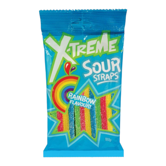 X-Treme Sour Straps 160g - Rainbow