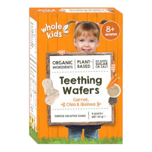 Whole Kids Teething Wafers Carrot Chia & Quinoa 6 pack