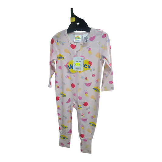 Pink Wiggles Coverall -(size 3-6M)