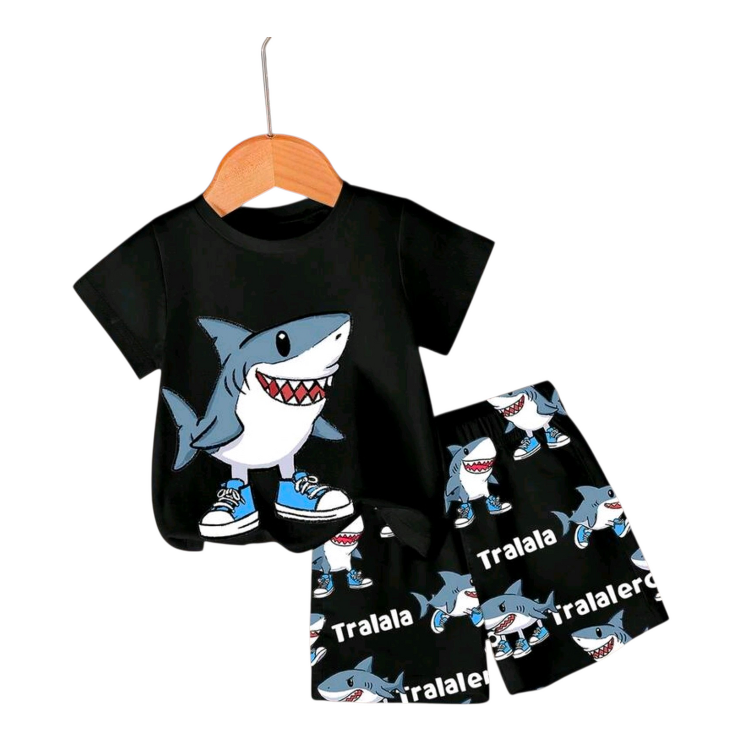 SHEIN Playful Pals 2pcs Baby Boy Casual Comfortable Versatile Set