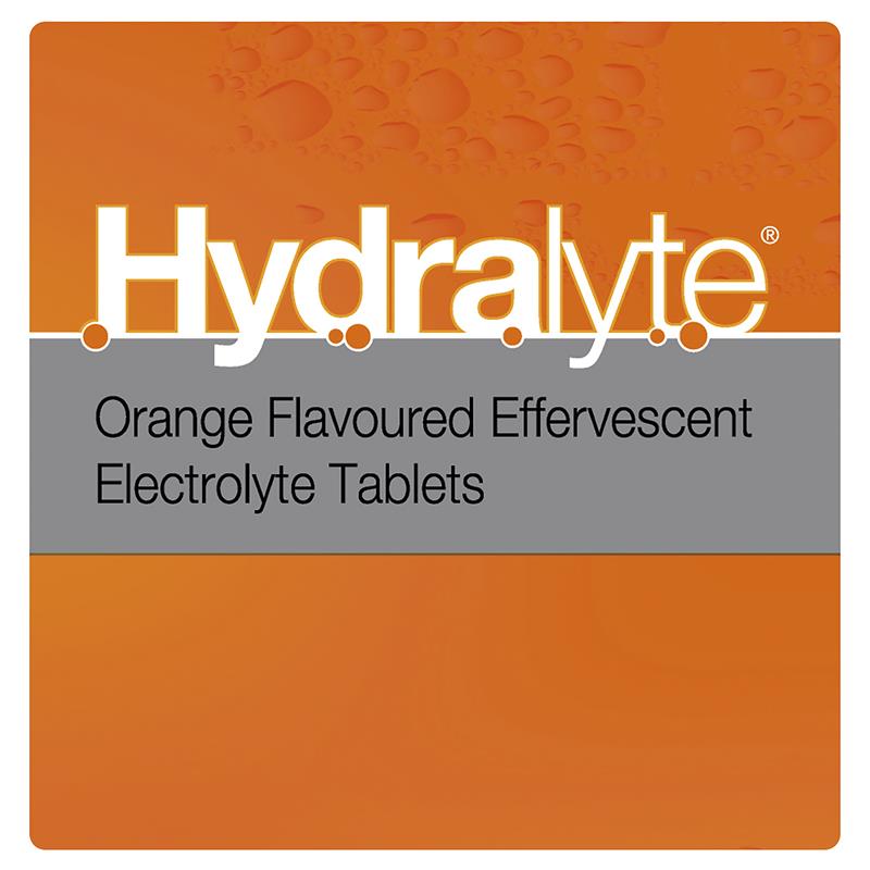Hydralyte Electrolyte Effervescent Orange 20 Tablets