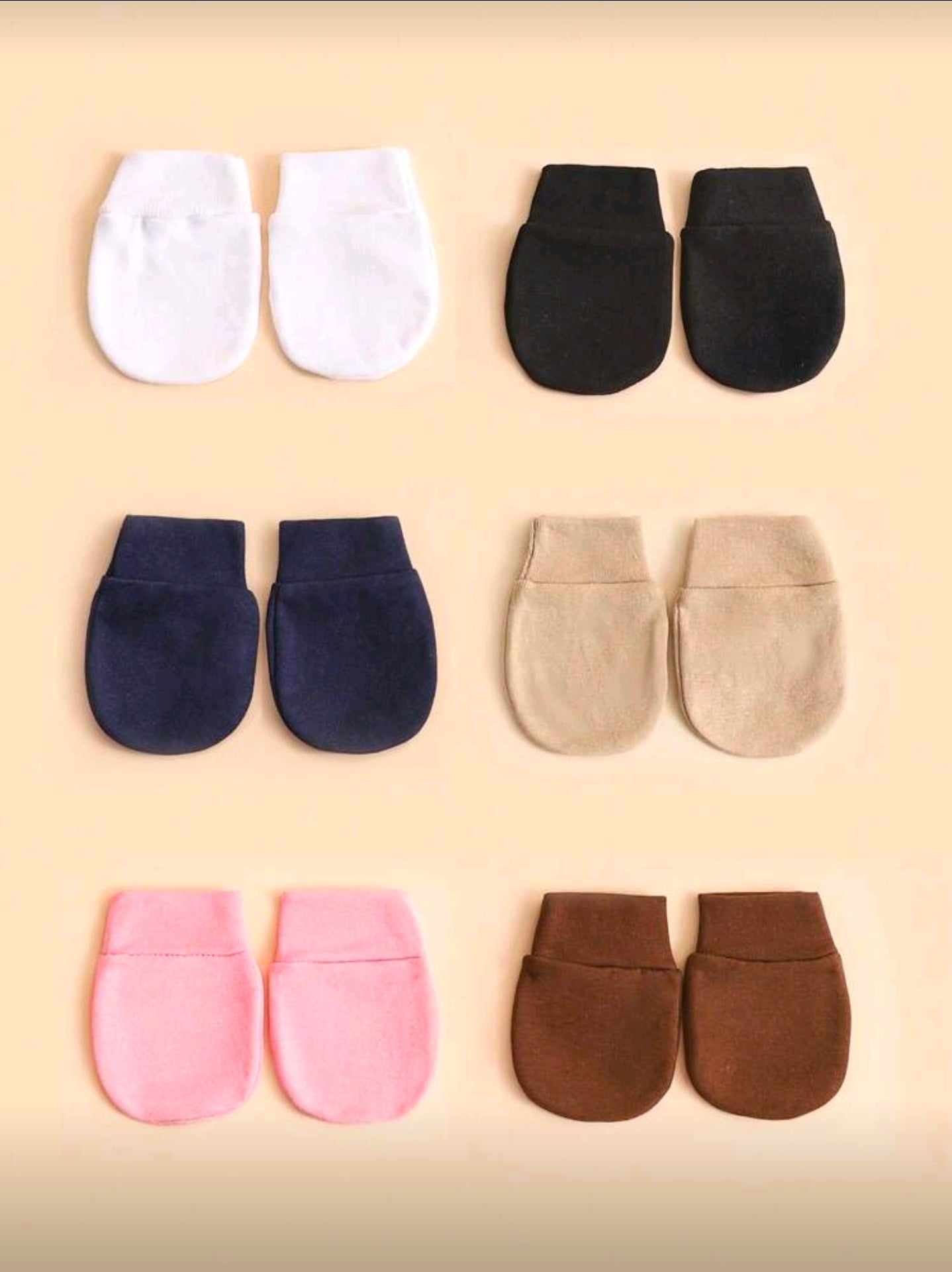 6pcs/1pc Baby Gloves, Soft And Warm, Suitable For Daily Life Of Newborn Boys And Girls.