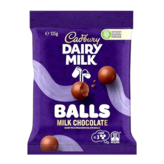 Cadbury Dairy Milk Balls Chocolate Snack & Share Bag 135g