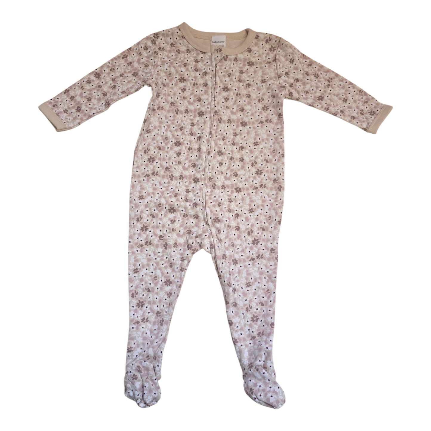 Baby Cotton 2-Way Zip Romper -(size 6-12M)
