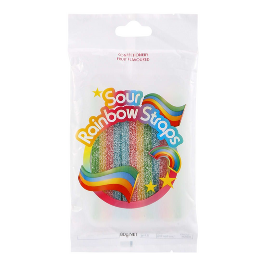 Sour Rainbow Straps Candy 80g