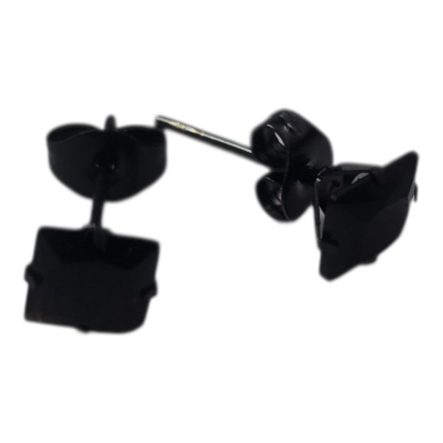 black square stud earrings