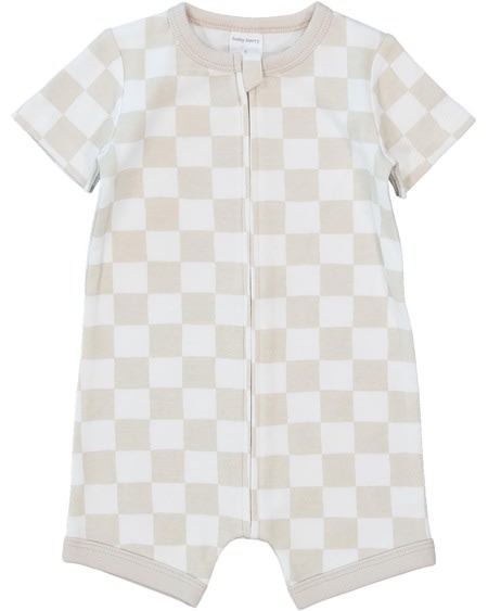 Baby Short Sleeve Zip Romper