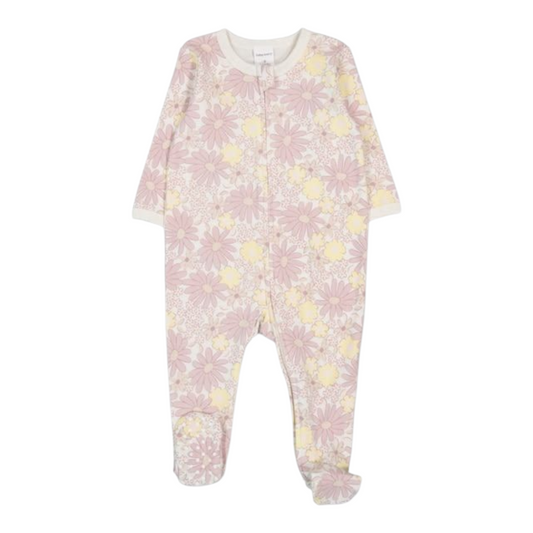 Baby Cotton 2-Way Zip Romper -(size 6-12M)