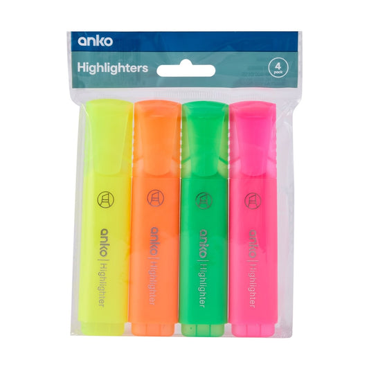 4 Pack Highlighters