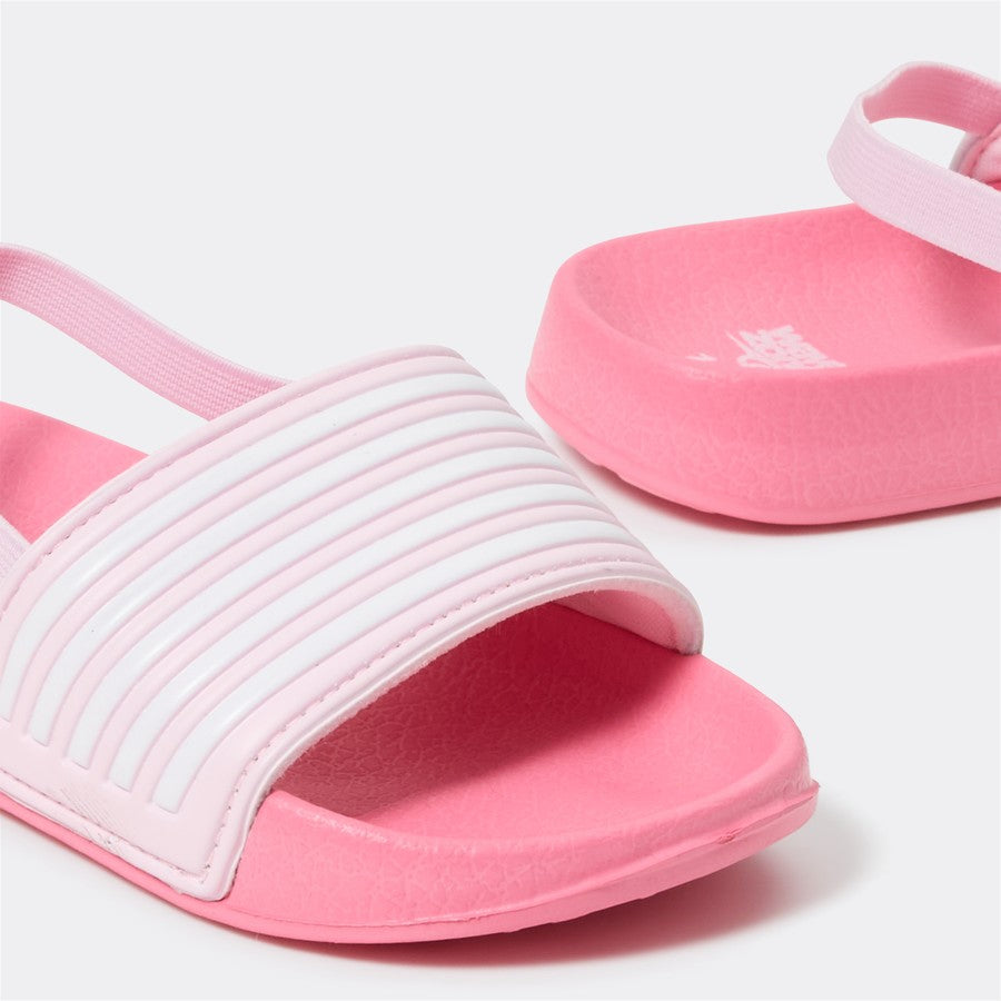 Wave Zone Kids Stripe Slides - Pink