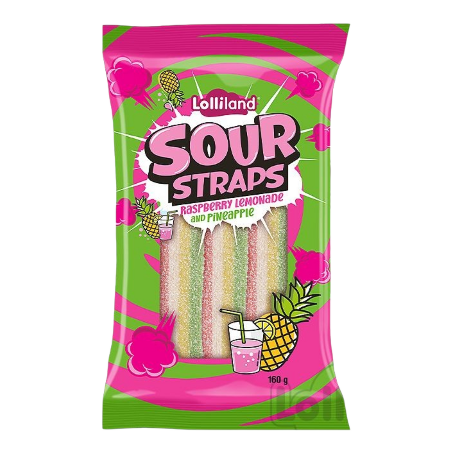 Sour Straps Raspberry Lemonade & Pineapple 160G