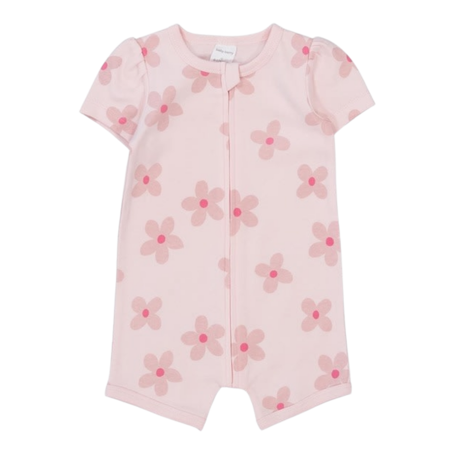 Baby Short Sleeve Zip Romper