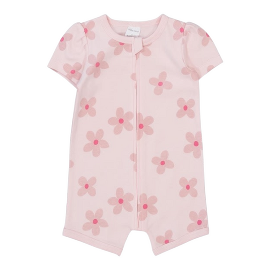 Baby Short Sleeve Zip Romper