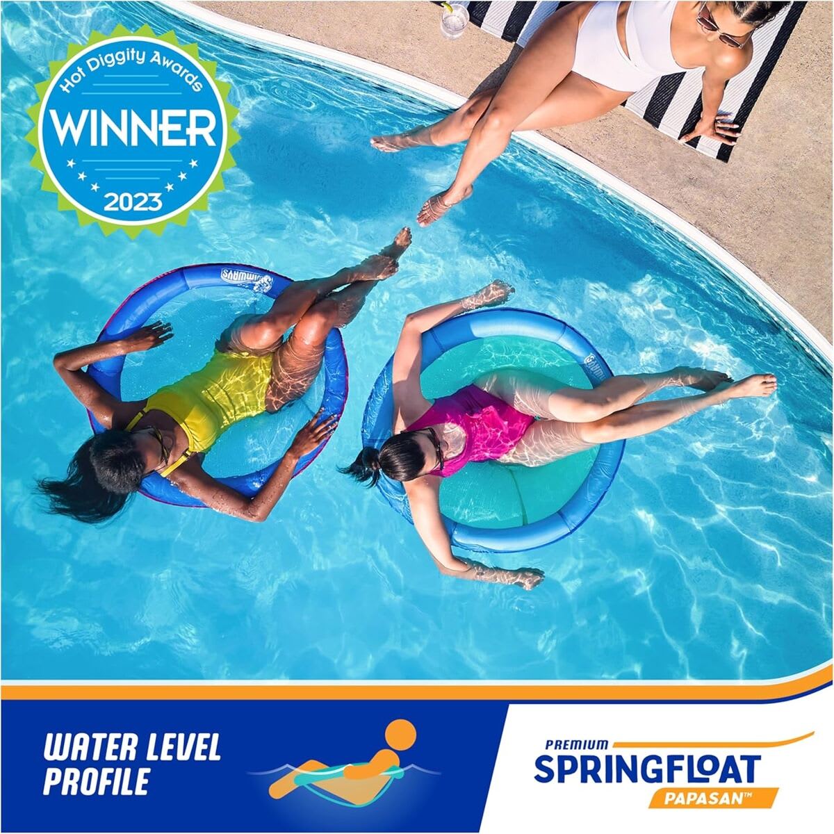 Swimways Premium Spring Float Papasan - Sky Blue