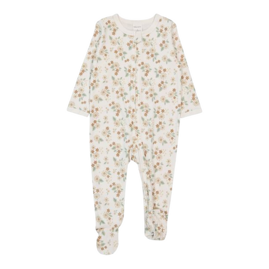 Baby Cotton 2-Way Zip Romper -(size 6-12M)