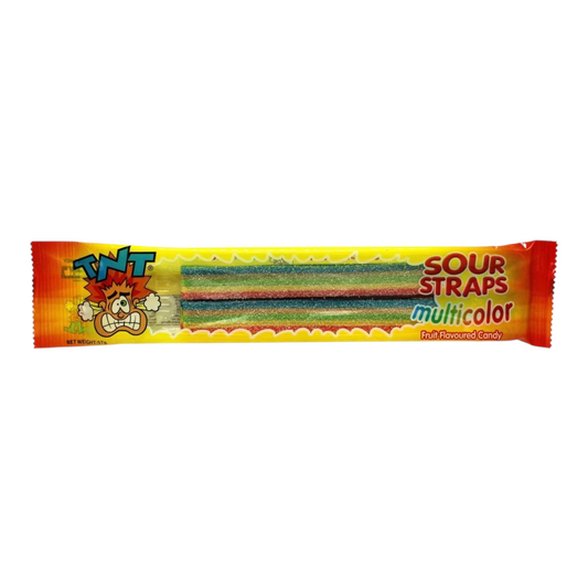 TNT Sour Straps Mutlicolor 18 Pack 57g