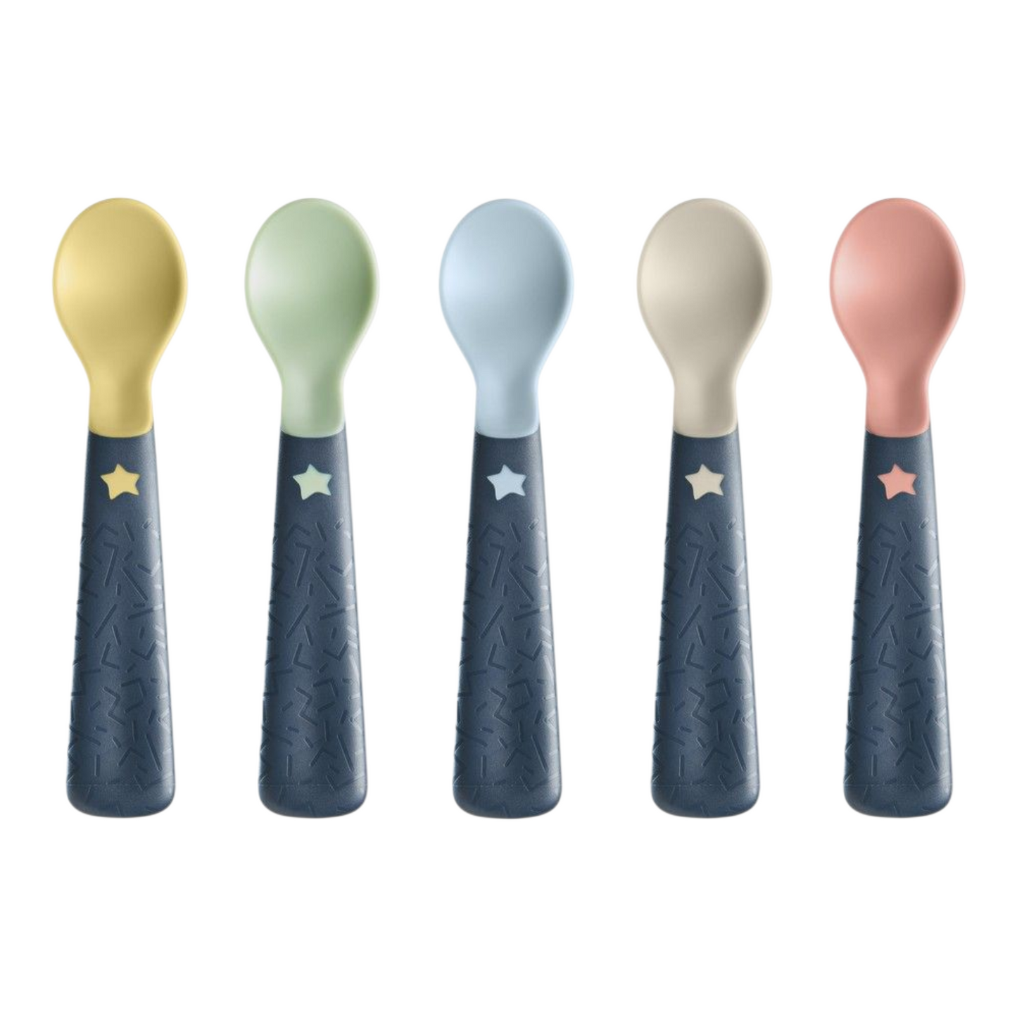 Tommee Tippee Easigrip Self-Feeding Baby Weaning Spoons 6m+ 5 Pack