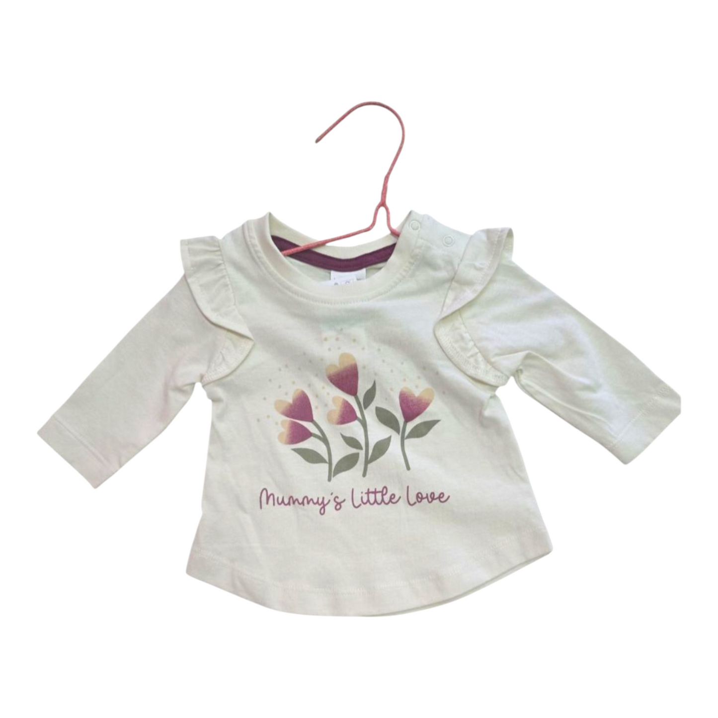 Mummy's little love top -(size NB)