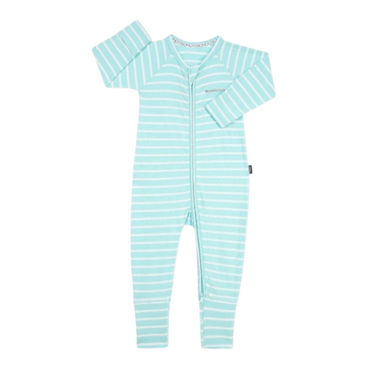 Bonds
Baby Stripe Zip Wondersuit in Green