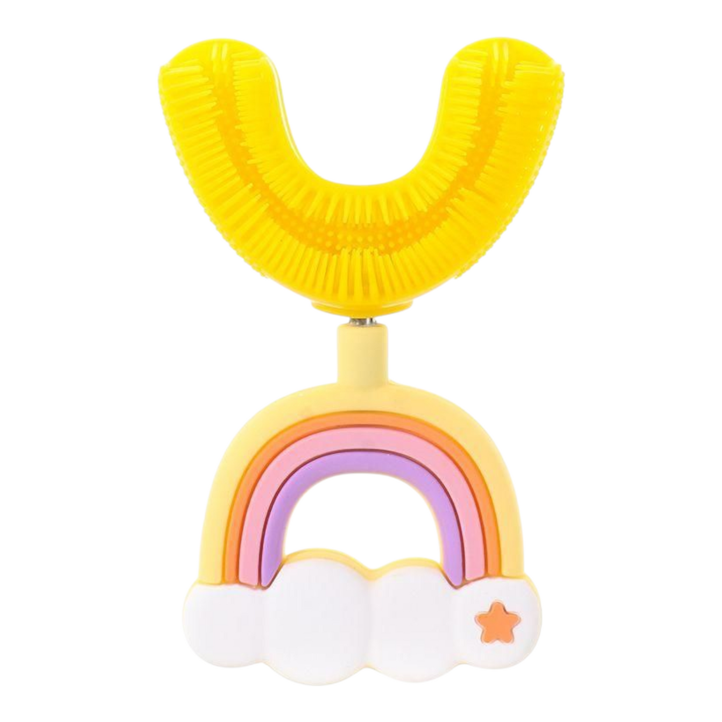 Sensory Rainbow Toothbrush Tool for Kids with Replacement Head Suction Base