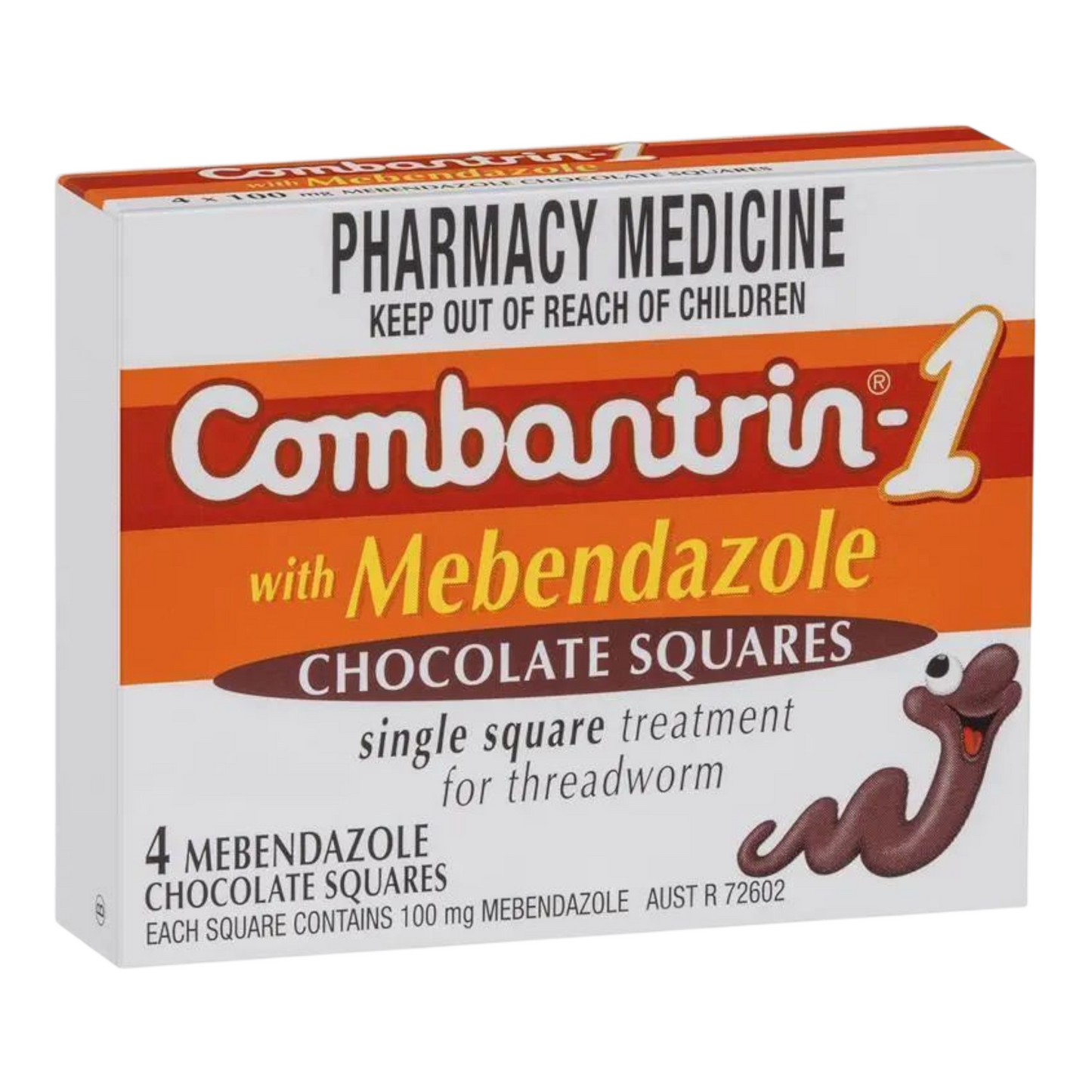 Combantrin -1 Threadworm Chocolate Squares 4 Pack