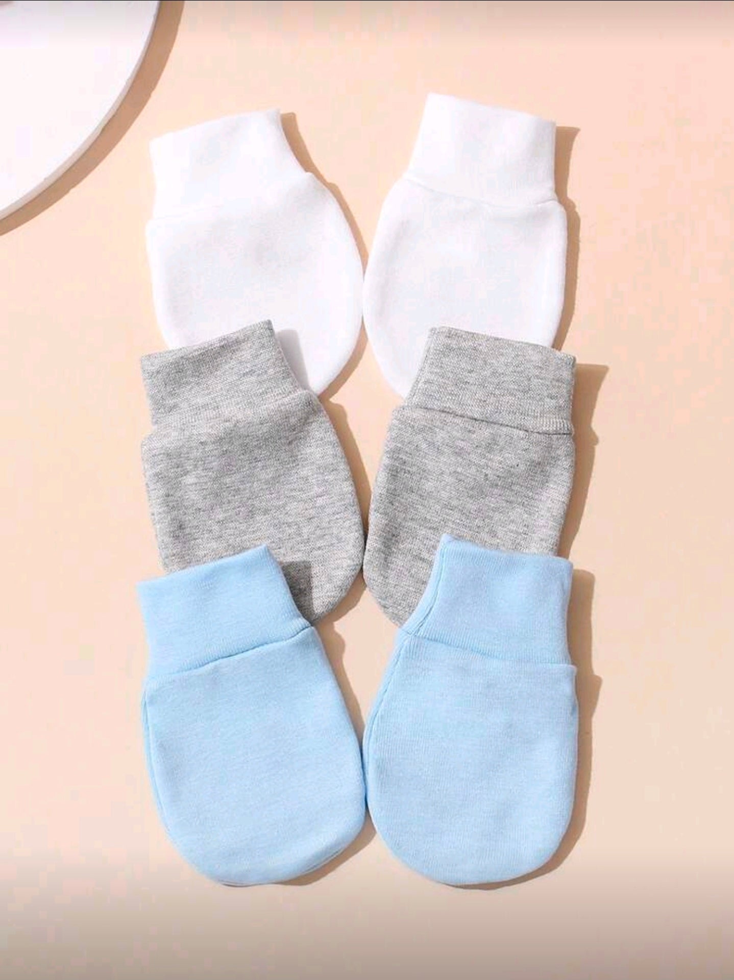 3 Pairs Newborn Anti-Scratch Mittens