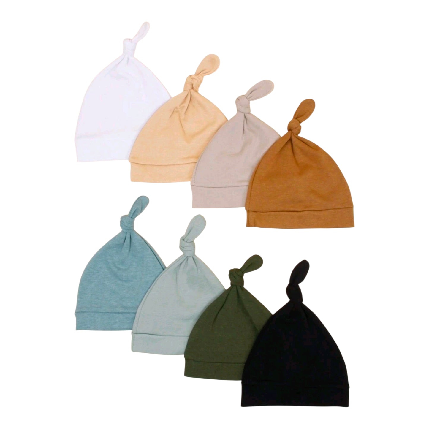 8pcs Newborn Baby Solid Color Hat Set, Suitable For 0-6 Months, Soft And Comfortable Unisex Caps Without Brim