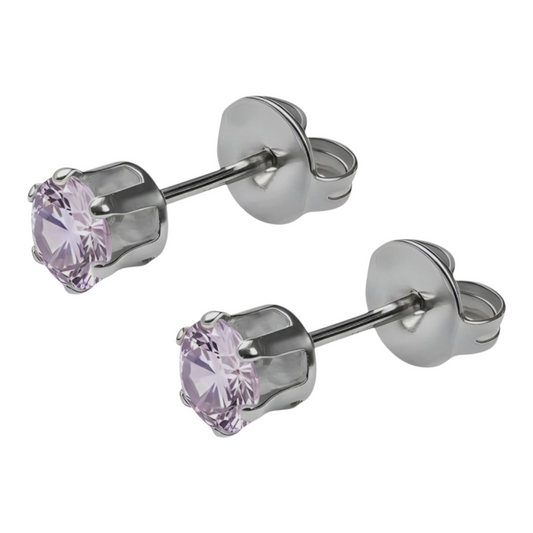 amethyst stud earrings