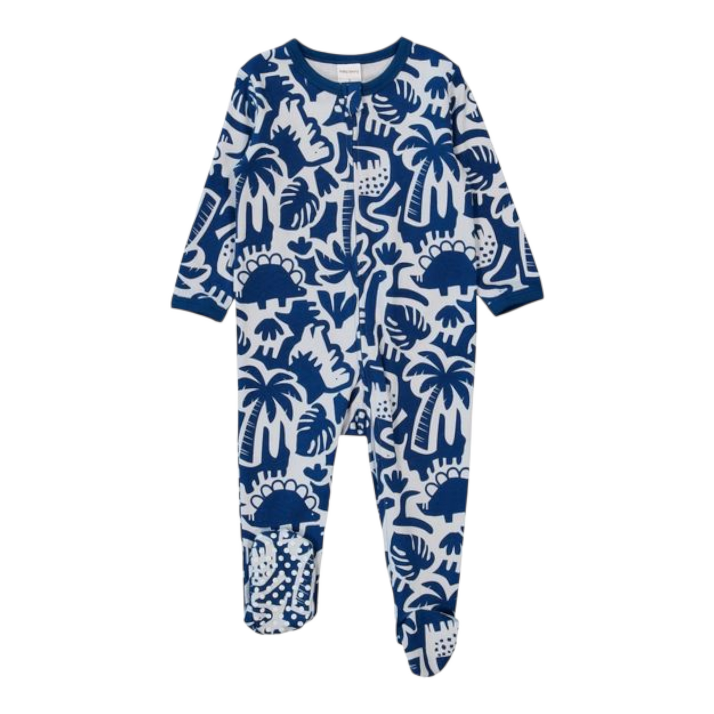 Baby Cotton 2-Way Zip Romper -(size NB)