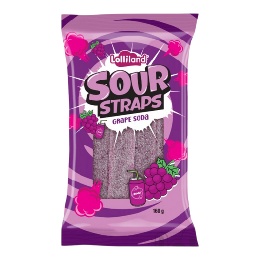 Sour Straps Grape Soda 160G