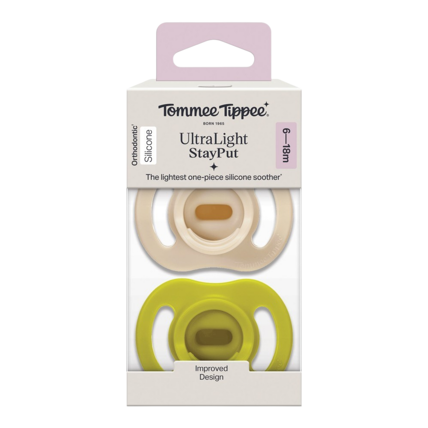Tommee Tippee Ultra Light Stay Put Soother 6-18 Month - Assorted*