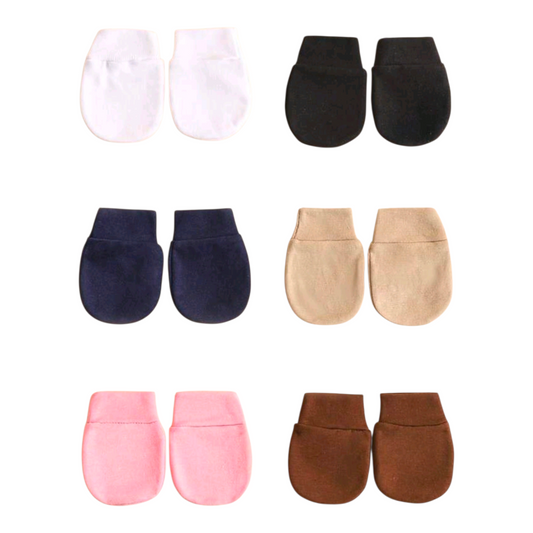 6pcs/1pc Baby Gloves, Soft And Warm, Suitable For Daily Life Of Newborn Boys And Girls.