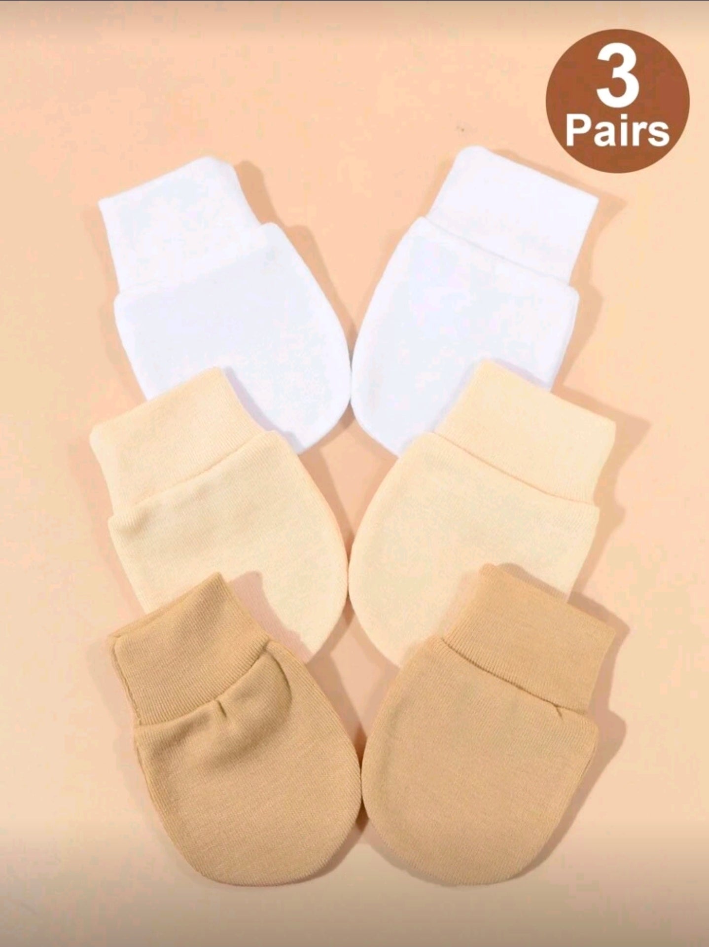 3 Pairs Newborn Anti-Scratch Mittens