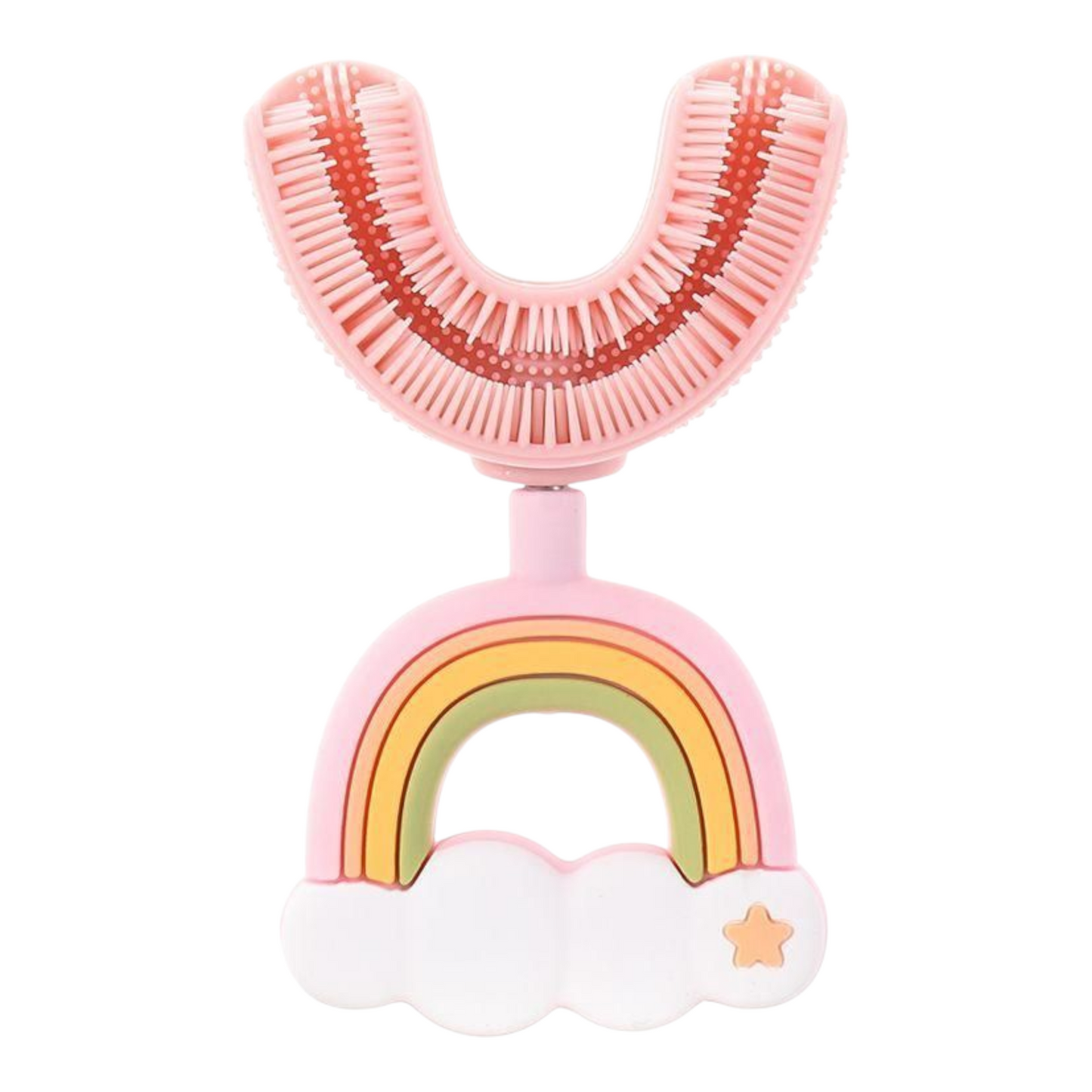 Sensory Rainbow Toothbrush Tool for Kids with Replacement Head Suction Base