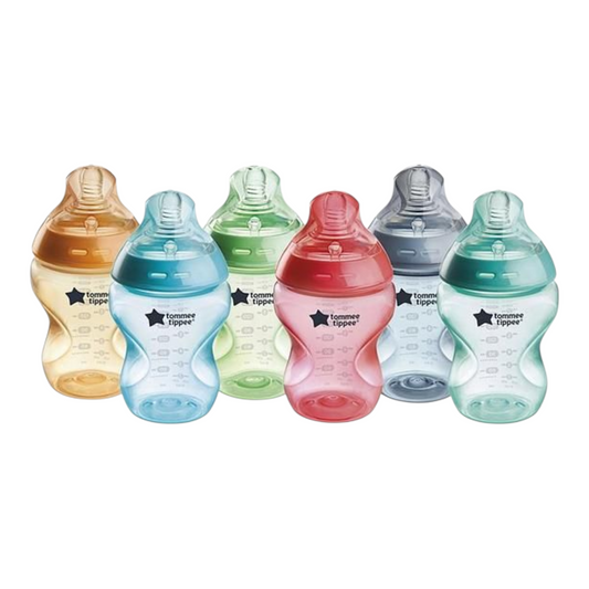 Tommee tippee 260ml bottle with newborn teat-Assorted