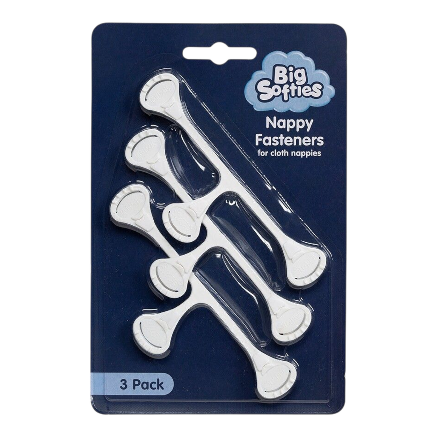 Big Softies Nappy Fasteners 3 Pack - Assorted*