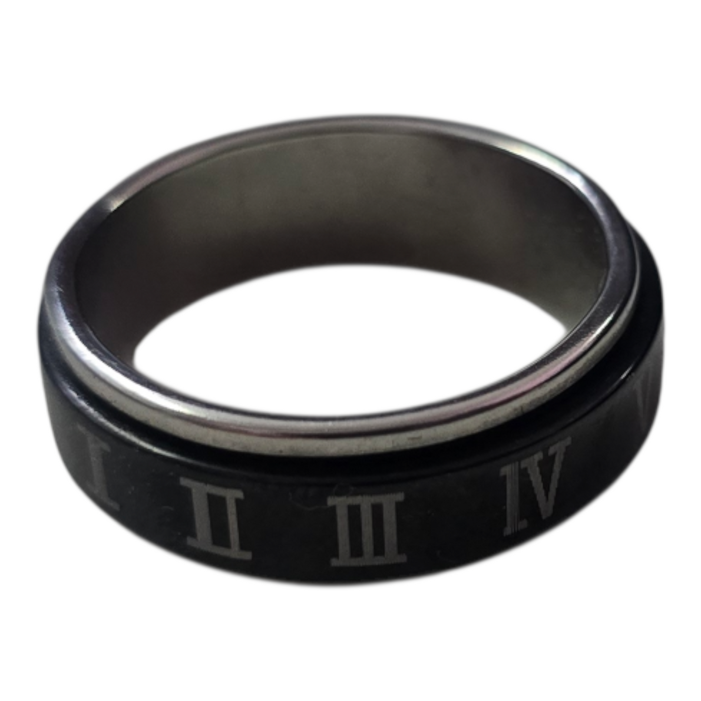 Roman numeral spinner ring
