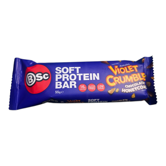 Soft protein bar violet crumble