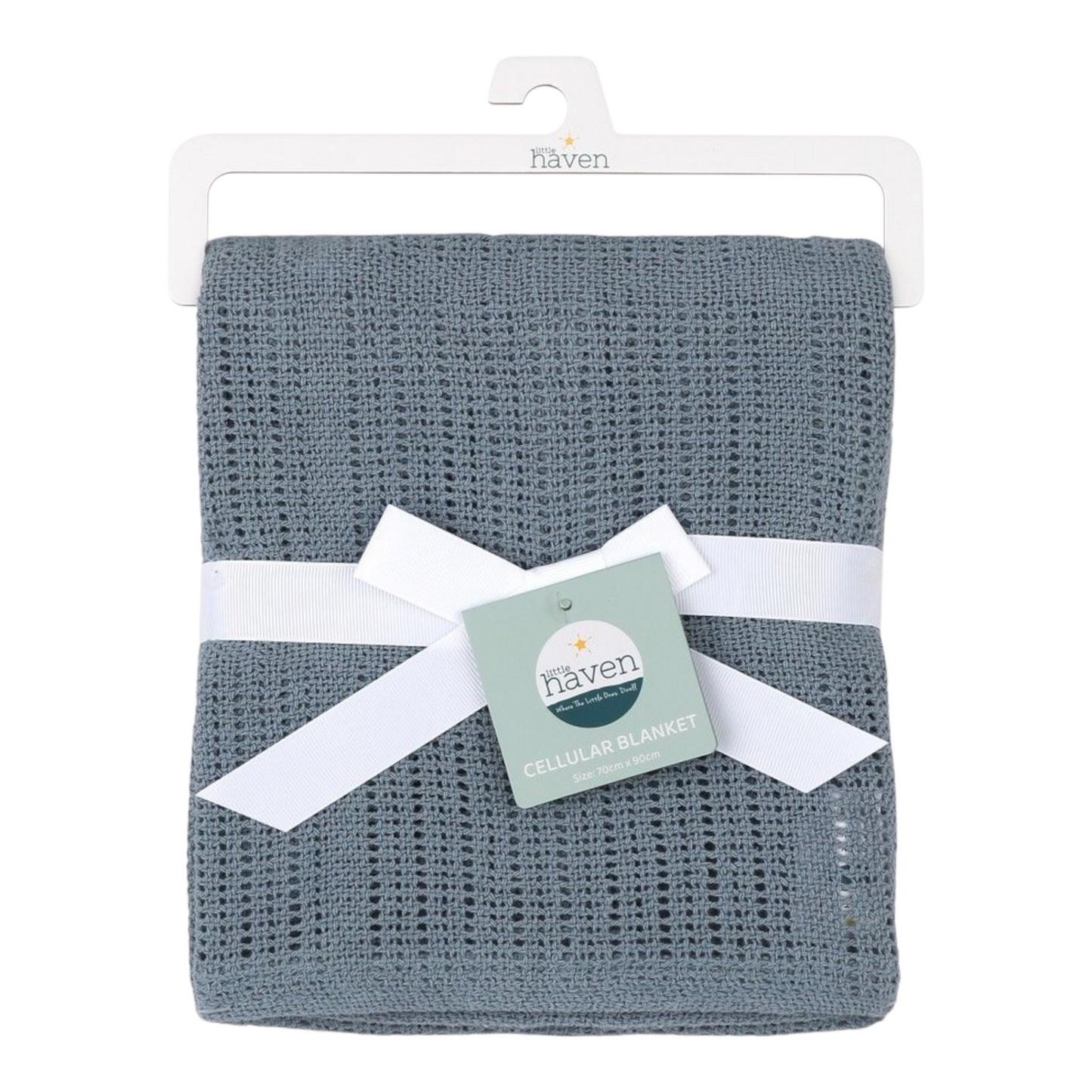 Little Haven Cotton Cellular Blanket - Blue