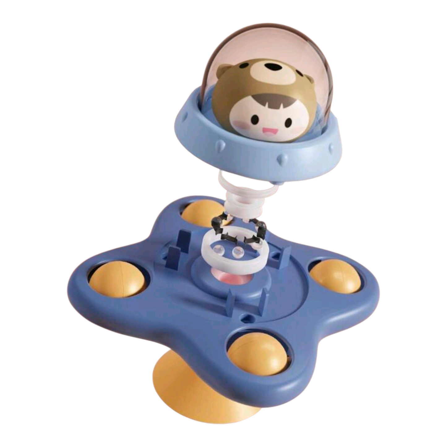 1pc Suction Cup Rotator Toy, Cartoon Airplane Pacifier Toy For Toddlers, Funny Suction Cup Rotator Early Education Tabletop Game, Sensory Toy, Spinning Top Toy, Sensory Toy For Toddlers, Recommended Calming Gift For Children's Day Party