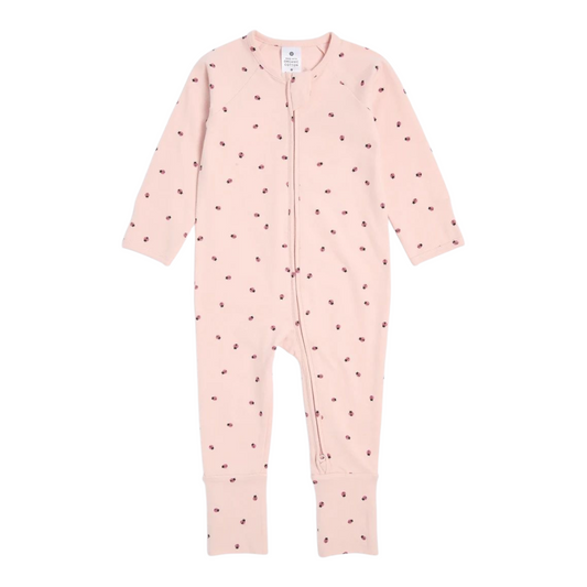 Baby Organic Cotton Footless Coverall - Ladybug -(size NB)