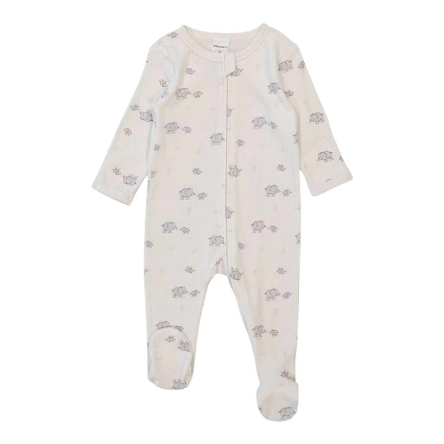 Baby Cotton 2-Way Zip Romper -(size 6-12M)