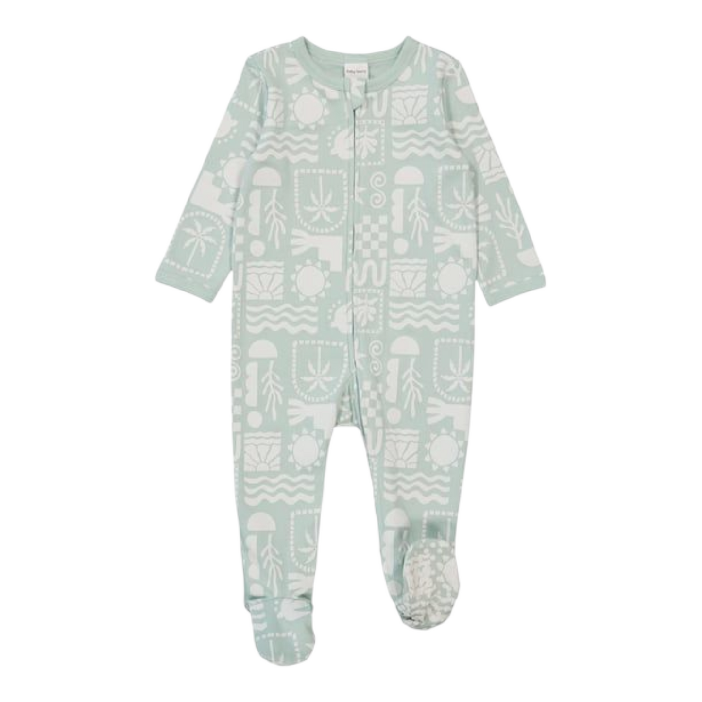 Baby Cotton 2-Way Zip Romper -(size NB)