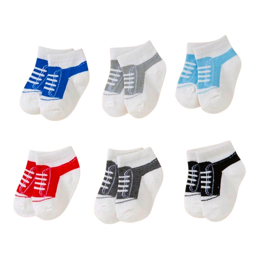 6 Pairs Baby Spring/Summer Sports Shoes Laces Socks, Soft/Breathable/Comfortable, Suitable For Daily Casual Wear, Independent Day Elements