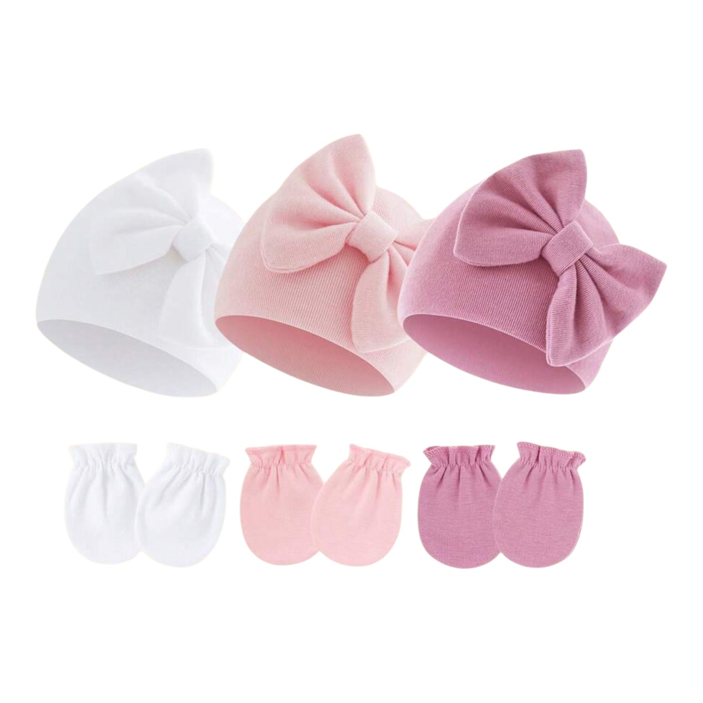 3pcs/Set Newborn Baby Bow Decor Outfit Set