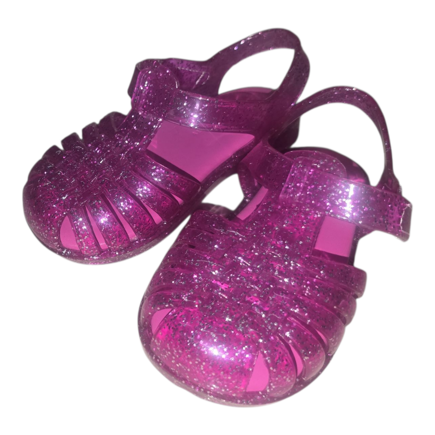 Pink Jelly Glittwr Sandal (5au)