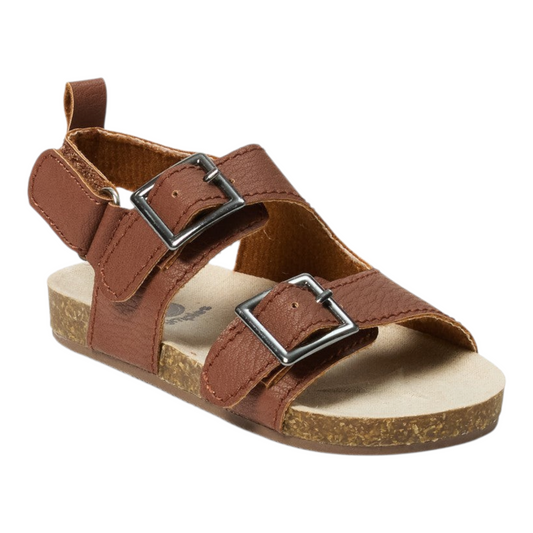 Dymples Baby Double Buckle Sandals - Brown