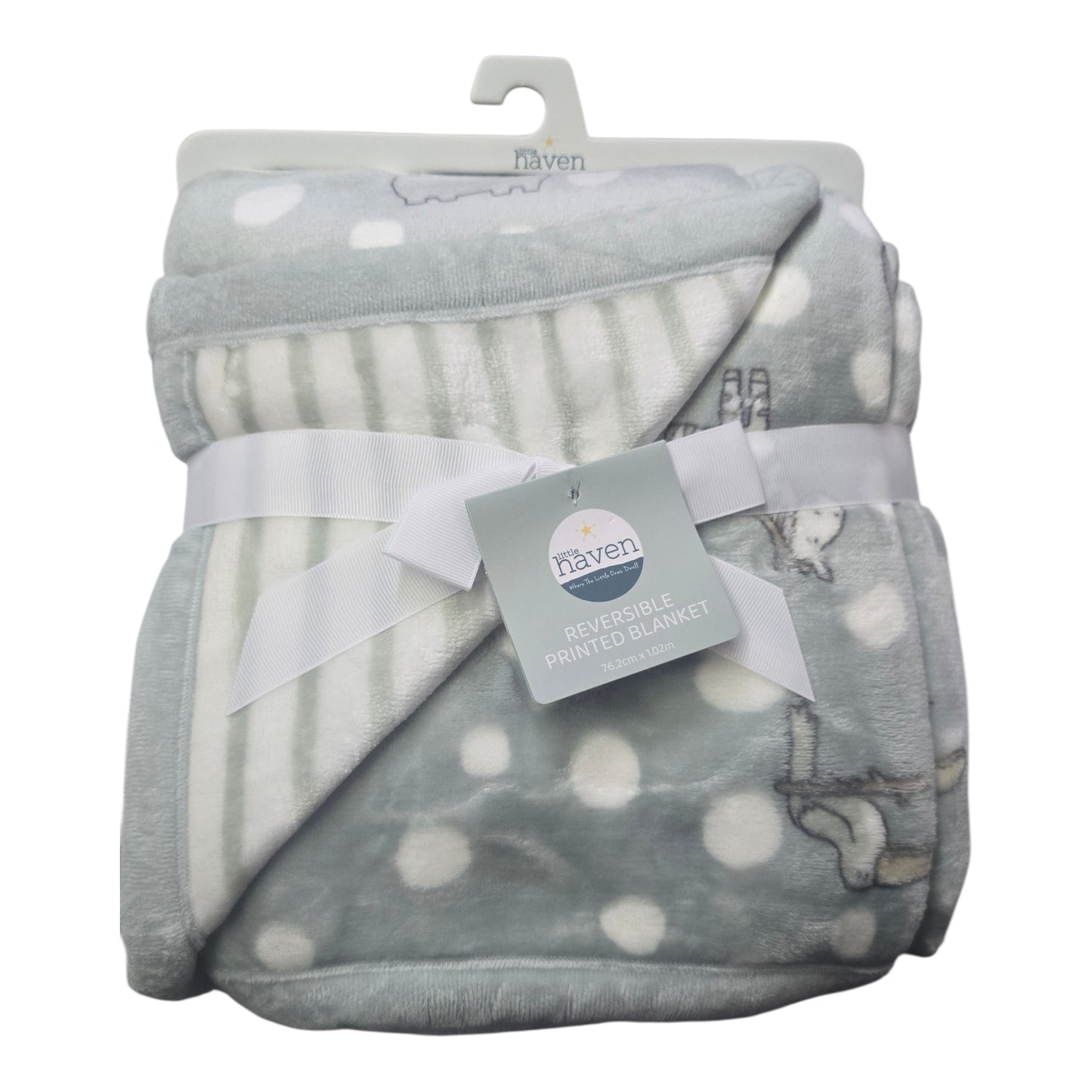 Little haven reversible printed blanket (76.2cm×1.02m)